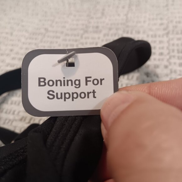 Time and Tru women's plus size rich black swim tankini top sz 3X / 24W - 26W NWT - Picture 13 of 15